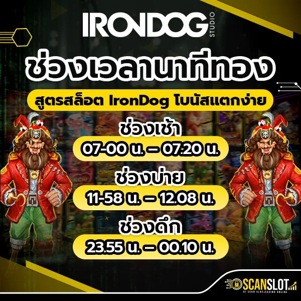 ช่วงเวลานาทีทอง สูตรสล็อต IronDog โบนัสแตกง่าย
